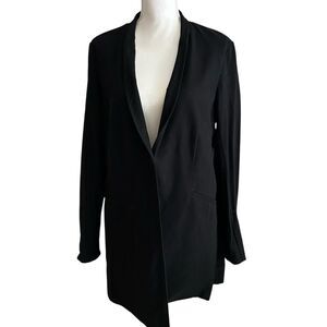 Eileen Fisher Black One Button Washable Blazer Size Large